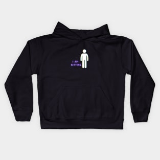 simple design stick man Kids Hoodie